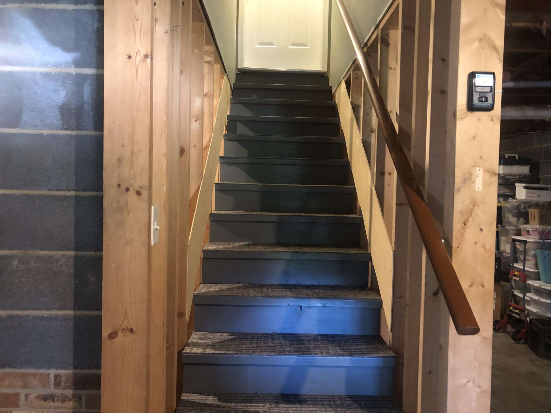 Stairs to basement from living area